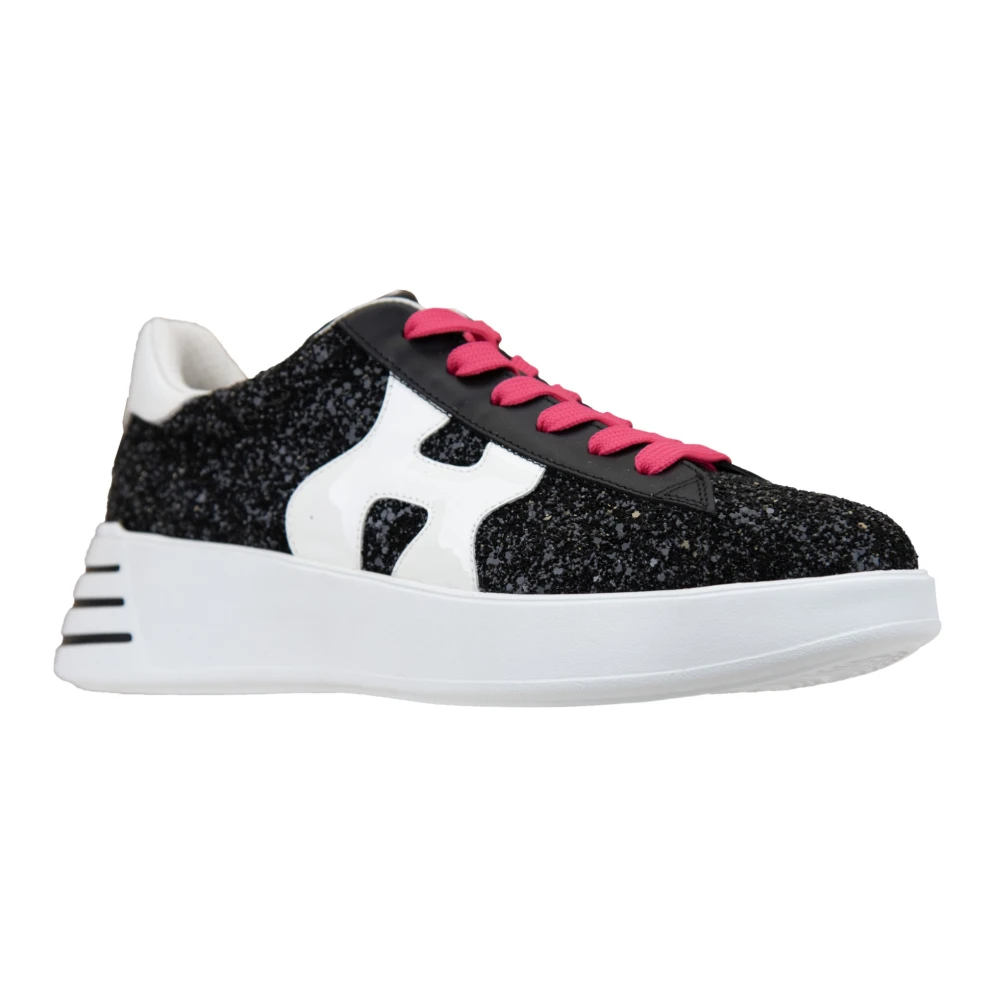 Hogan Glitter Snörning Dam Sneakers Black, Dam