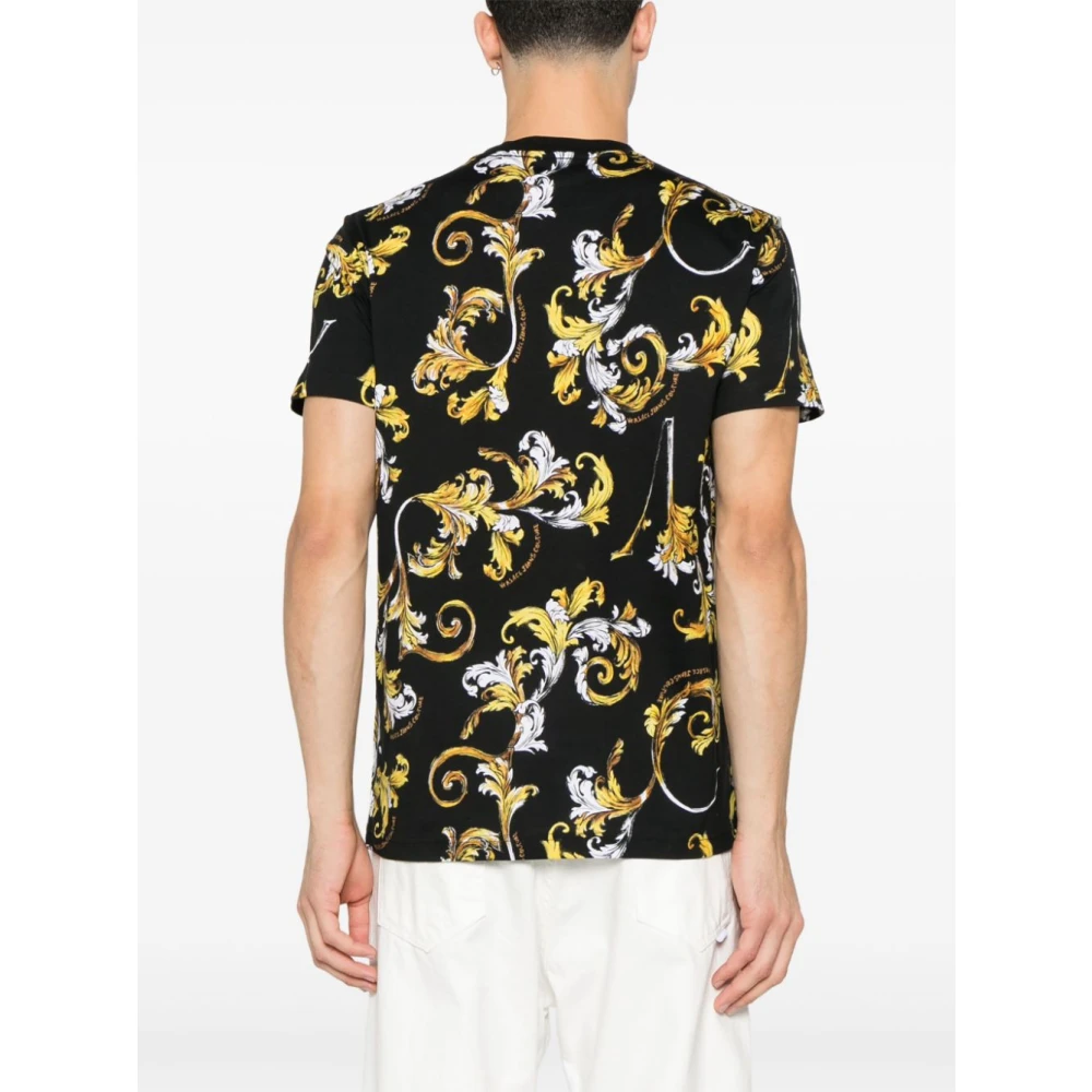 Versace Jeans Couture Zwarte T-shirts en Polo's Multicolor Heren