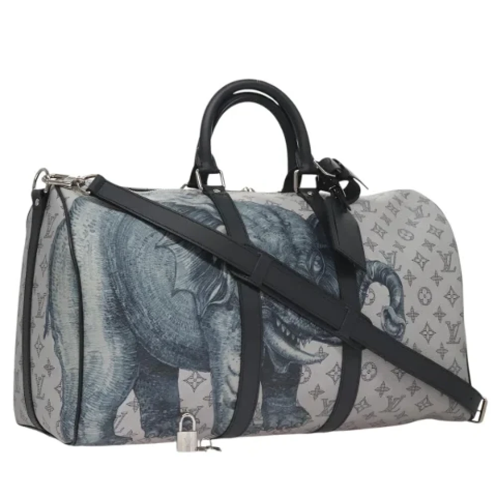 Louis Vuitton Vintage Pre-owned Canvas travel-bags Gray Dames