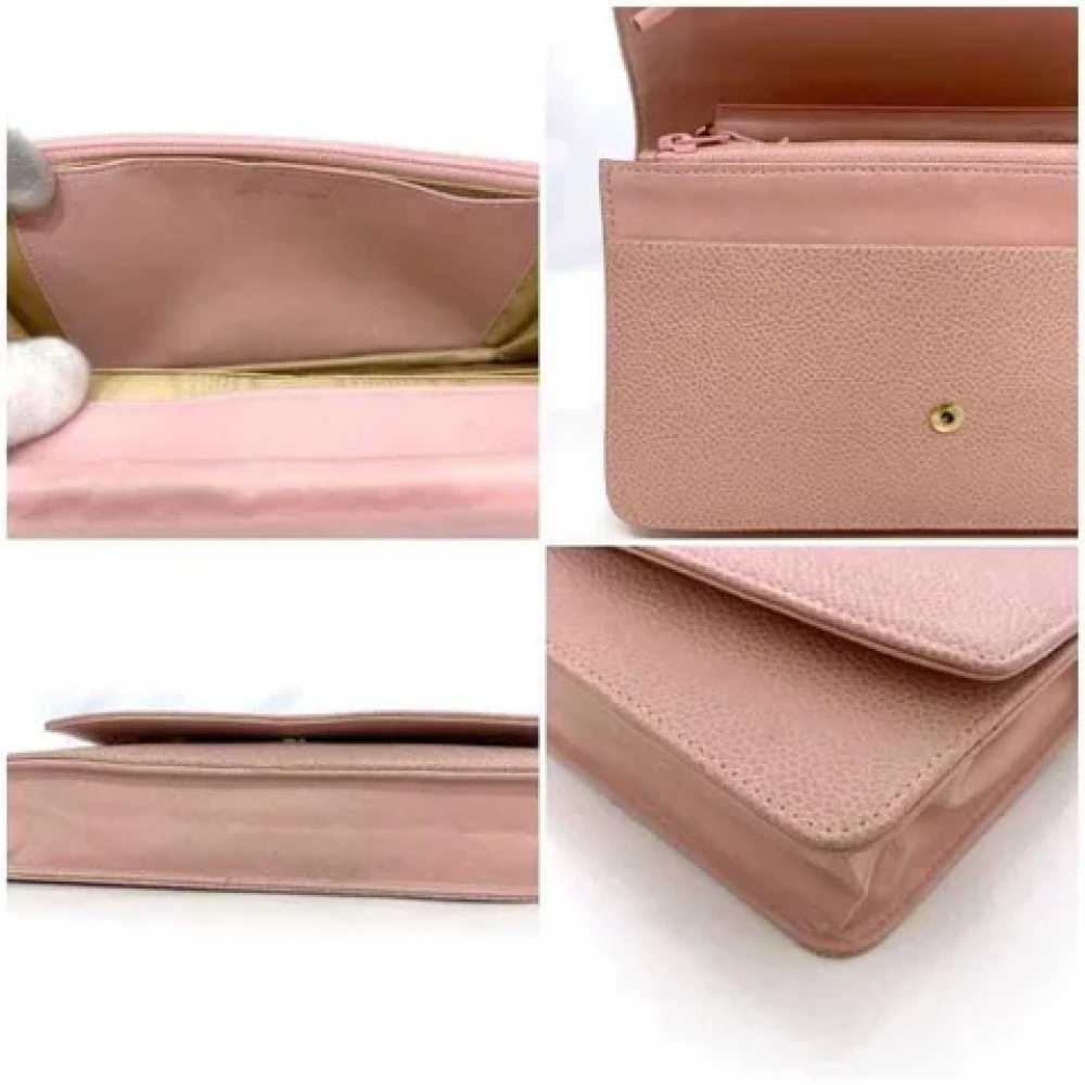 Chanel Vintage Pre-owned Leather chanel-bags Pink Dames