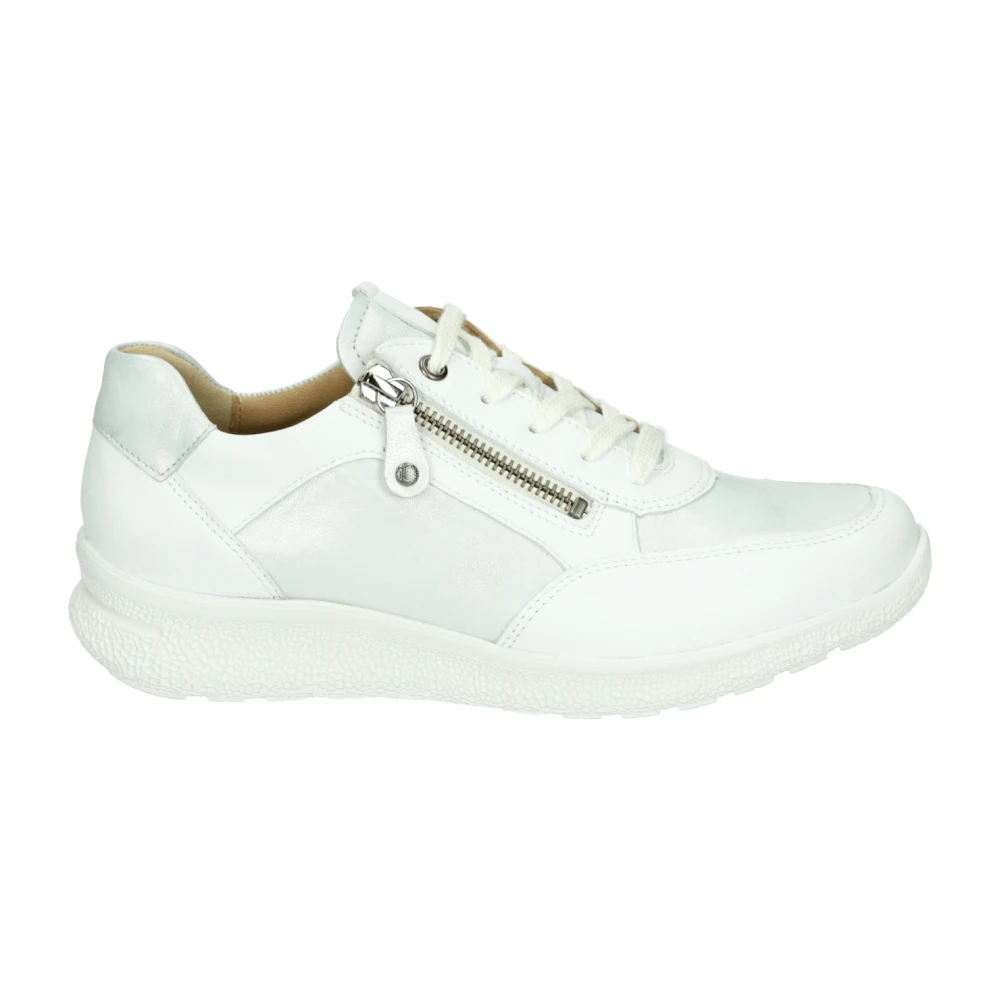 Hartjes Sportieve Lage Damesschoenen Patroon Dames Schoenen Wit