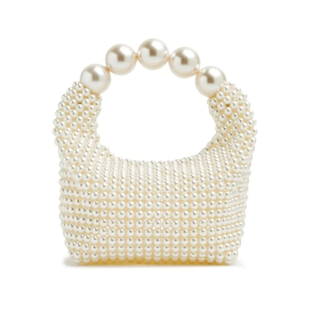 Vanina Parel Kralen Handtas White Dames