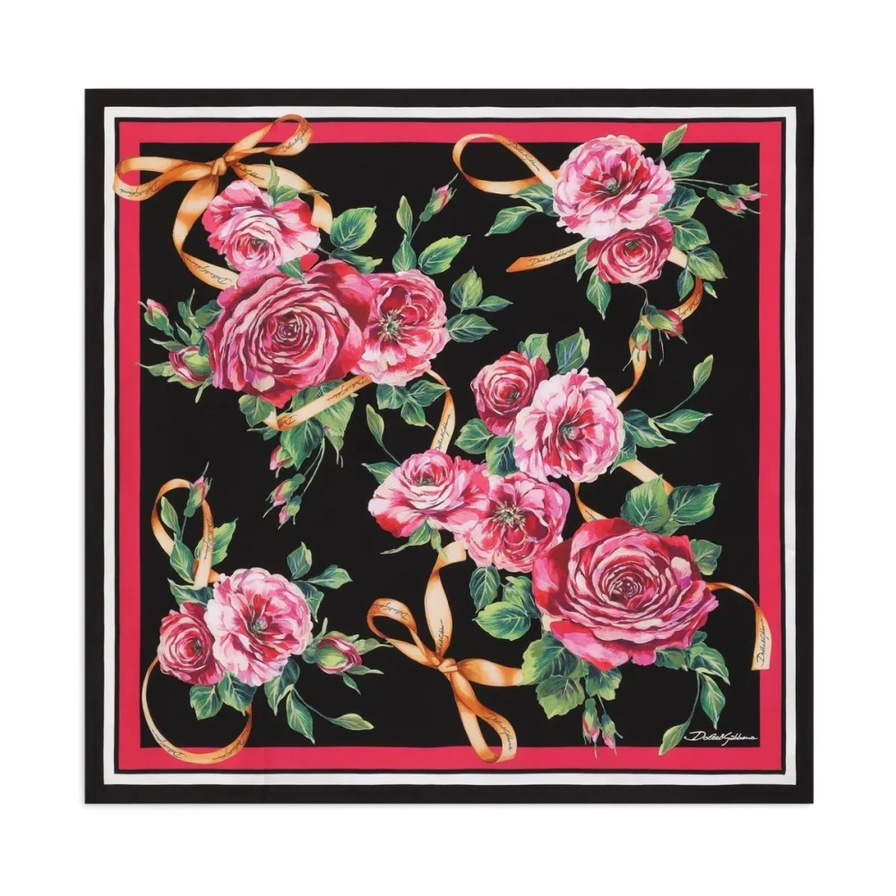 Dolce & Gabbana Stijlvolle Zijden Sjaal Multicolor Dames