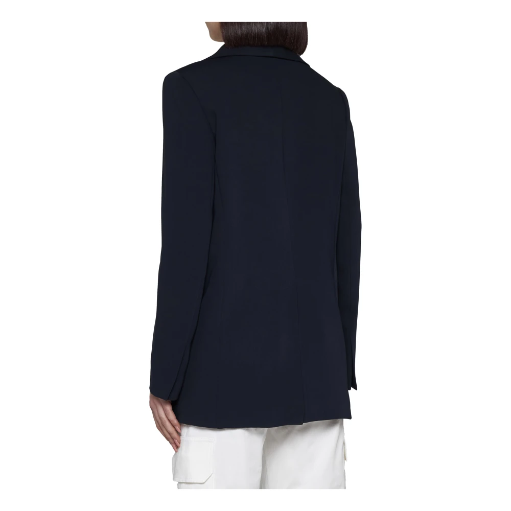 Blanca Vita Stijlvolle Jassen met Sciall Detail Blue Dames