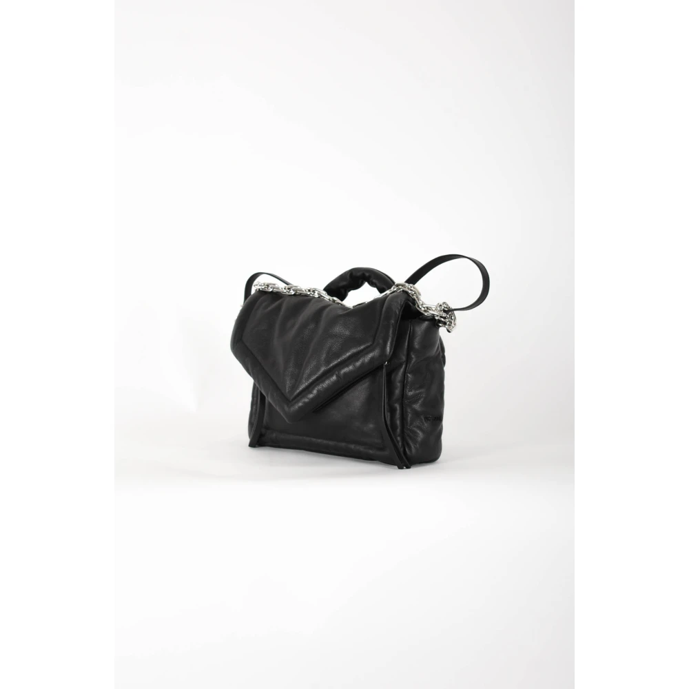 Vic Matié Leren Schoudertas Lisa Model Black Dames