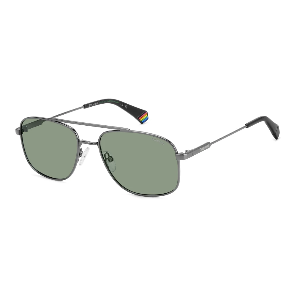 Polaroid Men's Gray Sunglasses, 56 Mm, Green Polarized Sunglasses