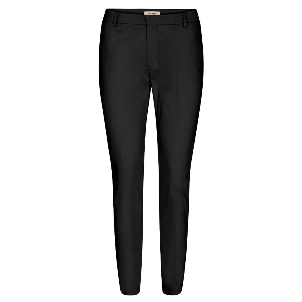 Mos Mosh Women's Black Slim-Fit Trousers, Xl, Stylish Trousers