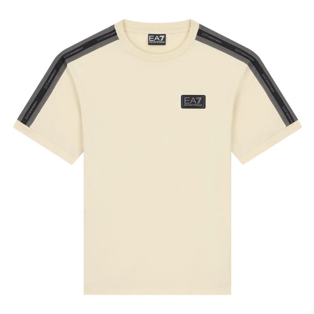 Ea7 Emporio Armani Boys Ivory Train Logo Tape T-Shirt In - 14 Yrs - Image 5