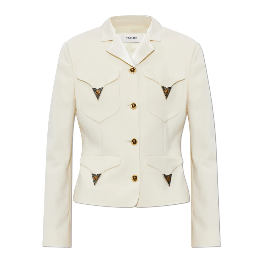 Versace Donna Beige Giacche, S, New,