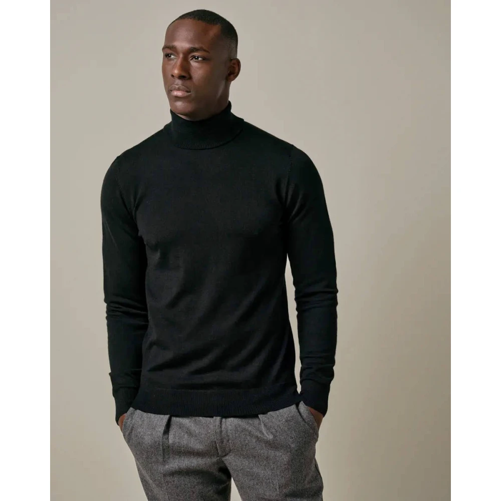 Profuomo Zwarte Coltrui Pullover Black Heren