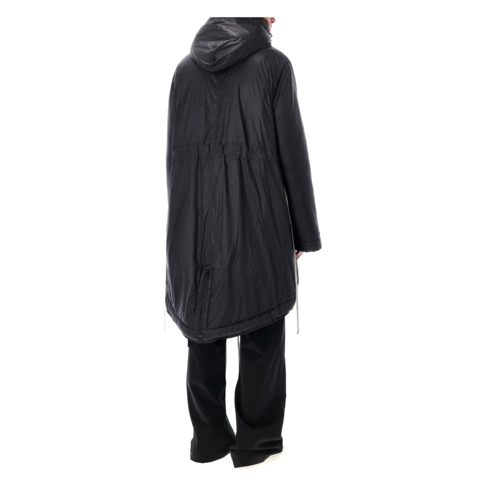 Rick Owens Zwarte Fishtail Parka Bovenkleding Black Heren