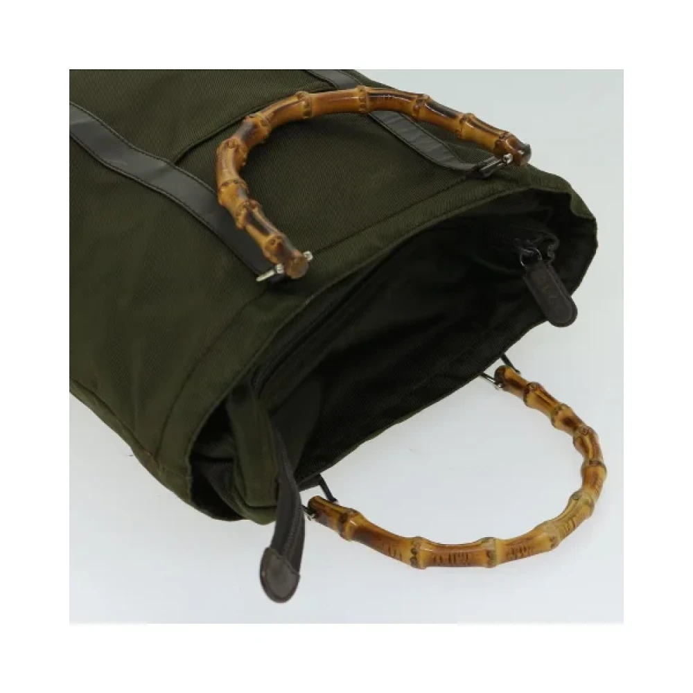 Gucci Vintage Pre-owned Nylon handbags Green Dames