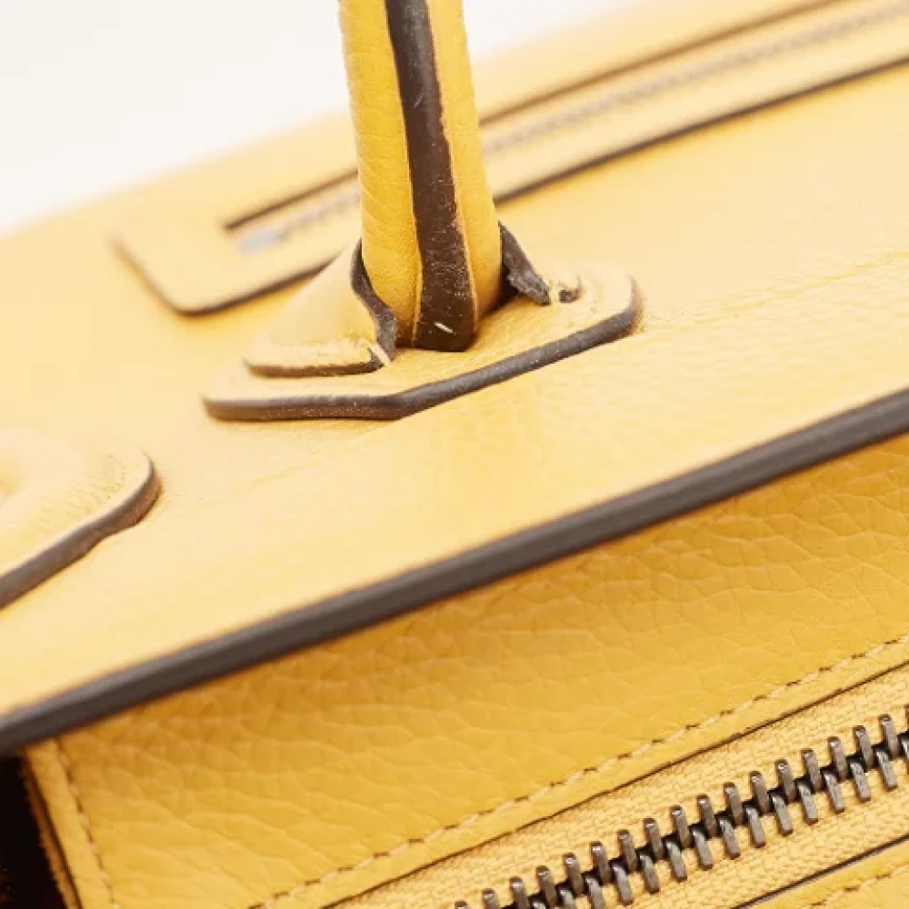 Celine Vintage Pre-owned Leather celine-bags Yellow Dames