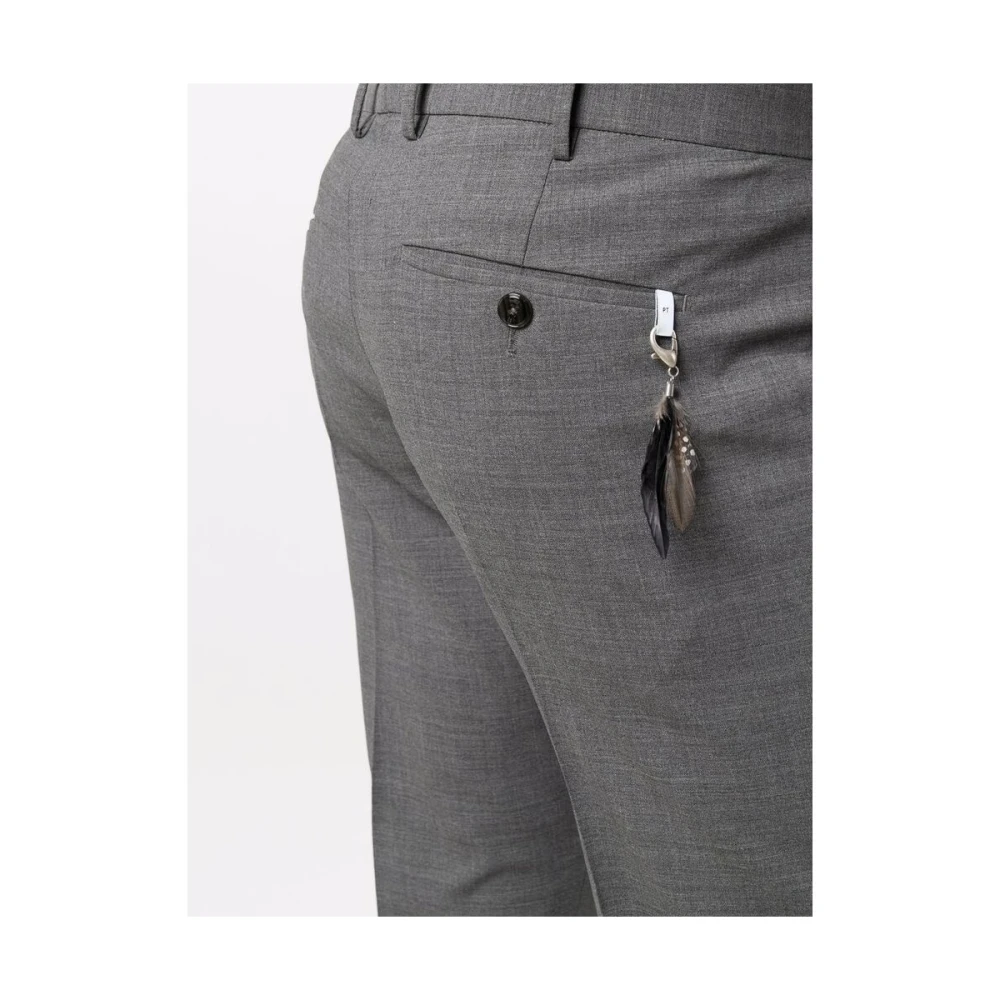 Pt01 Suit Trousers Gray Heren
