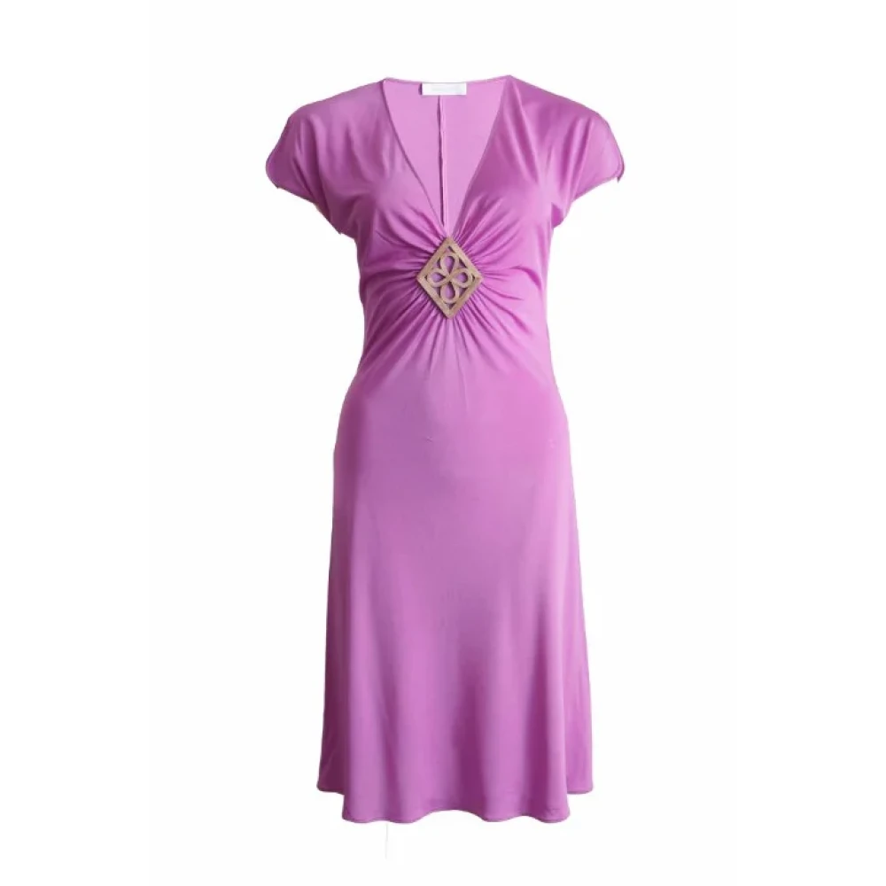 Emilio Pucci Pre-owned Silk dresses Purple Dames