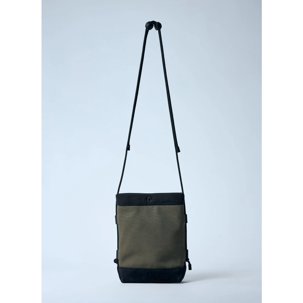 Moncler Nylon Crossbody Telefoonhoesje Pouch Beige Heren