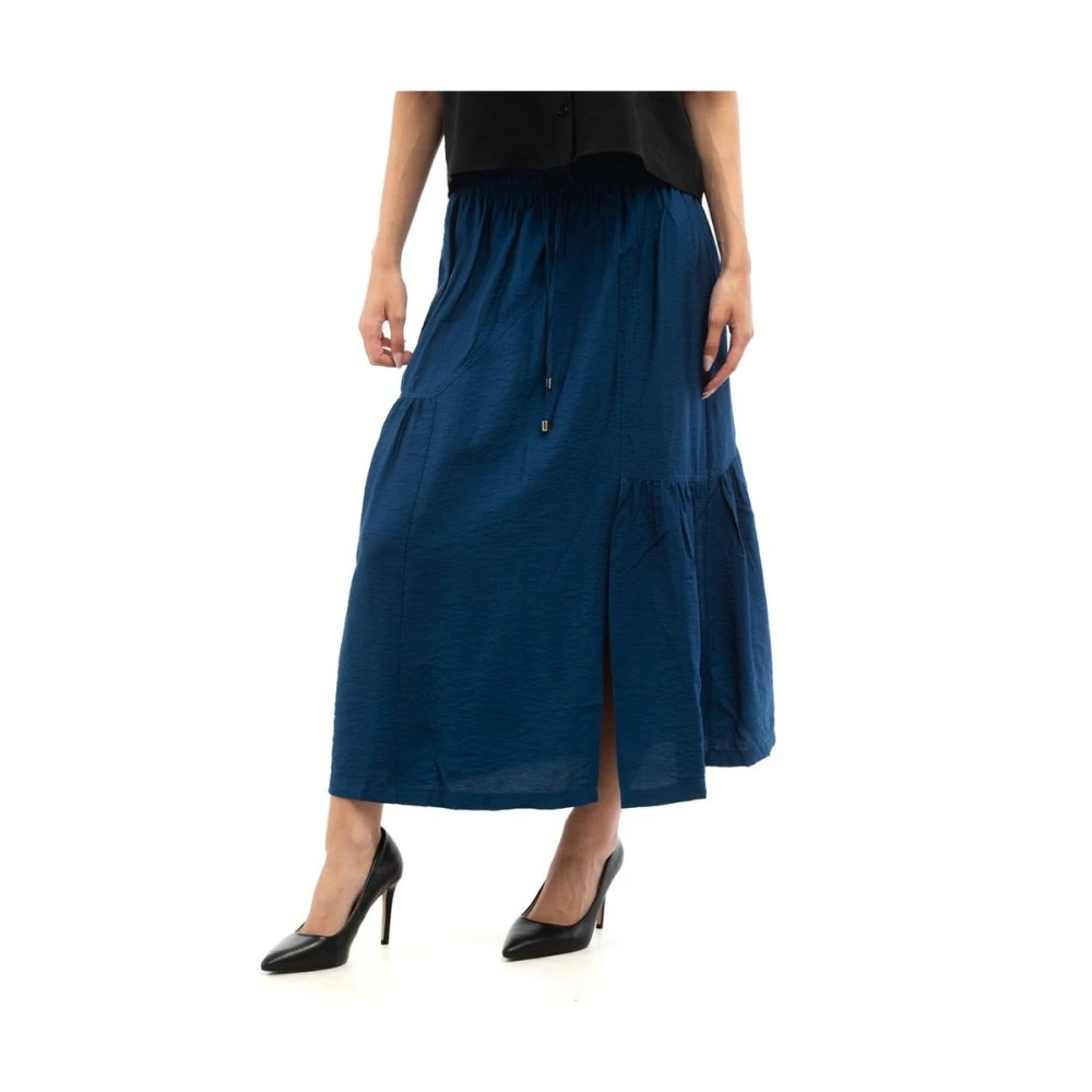 Patrizia Pepe Femme Bleu - Midi Skirt - Jupes - Taille: 38 Fr