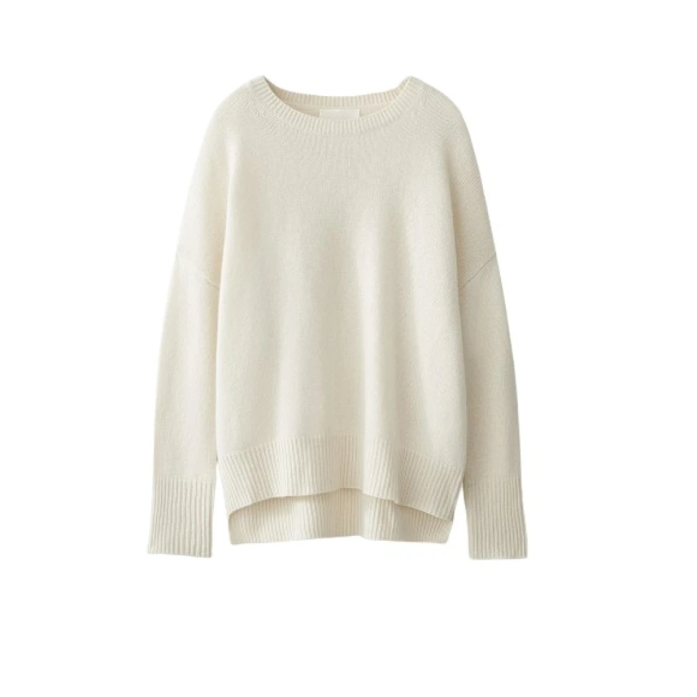 Lisa Yang Tijdloze Cashmere Crew Neck Sweater Beige Dames