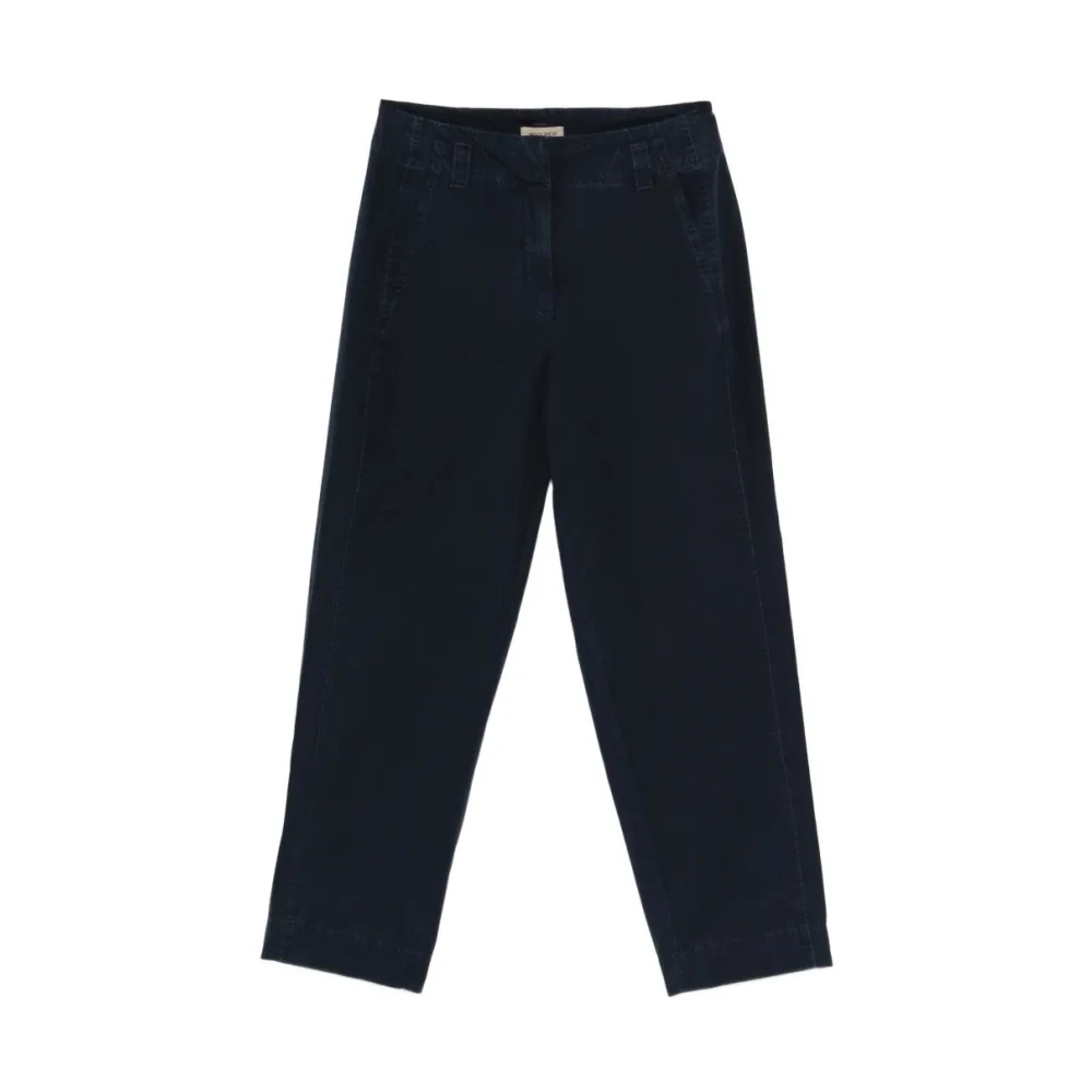 Woolrich Blue Cropped Trousers, Female, W26, Poplin Carrot Trousers