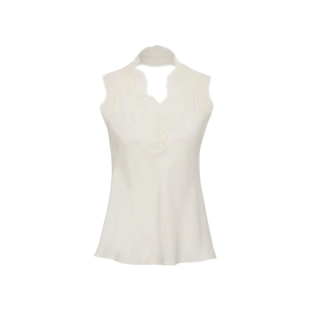 Gold Hawk Mouwloze Top White Dames