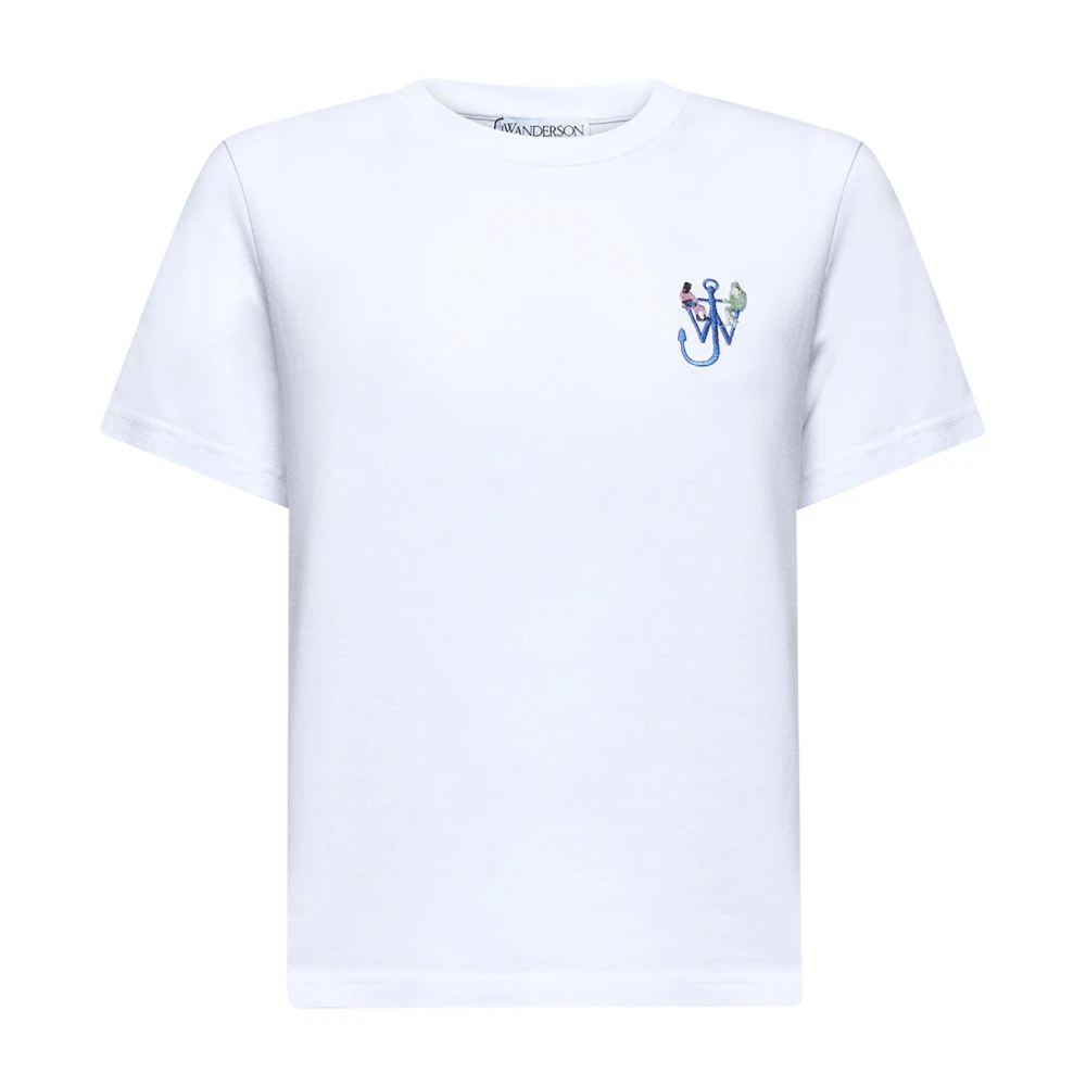 JW Anderson Anker Logo Print Wit T-shirt White Dames