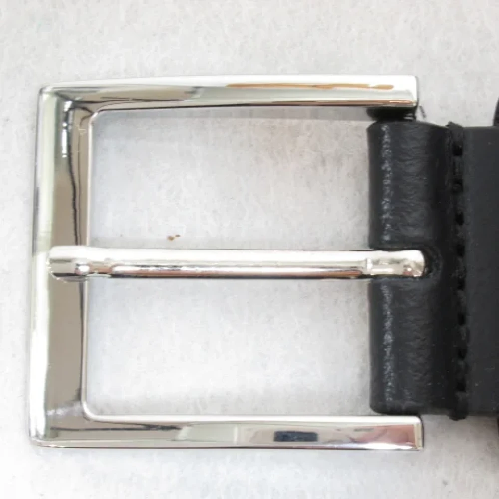Armani Pre-owned Leather belts Black Dames