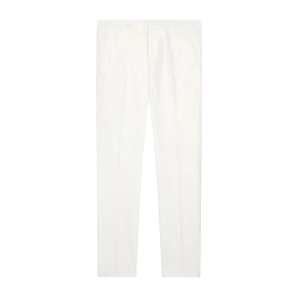 Dondup Slim Fit Witte Broek met Omgeslagen Zoom White Heren