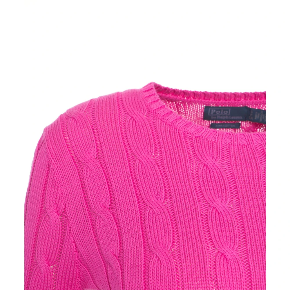 Polo Ralph Lauren Roze Kabeltrui Ss25 Pink Dames