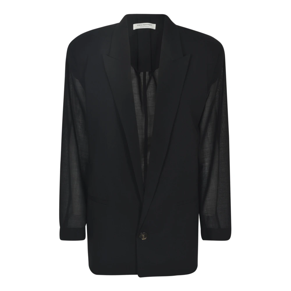 Philosophy Di Lorenzo Serafini Women's Black Jackets, Female,, Clothing Outerwear Ss24 Small