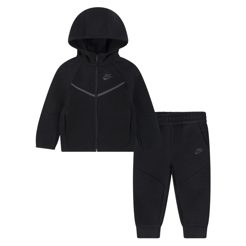 Nike Unisex Kids Black Nsw Tech Fleece Tracksuit