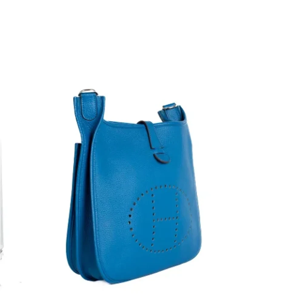 Hermès Vintage Pre-owned Leather shoulder-bags Blue Dames