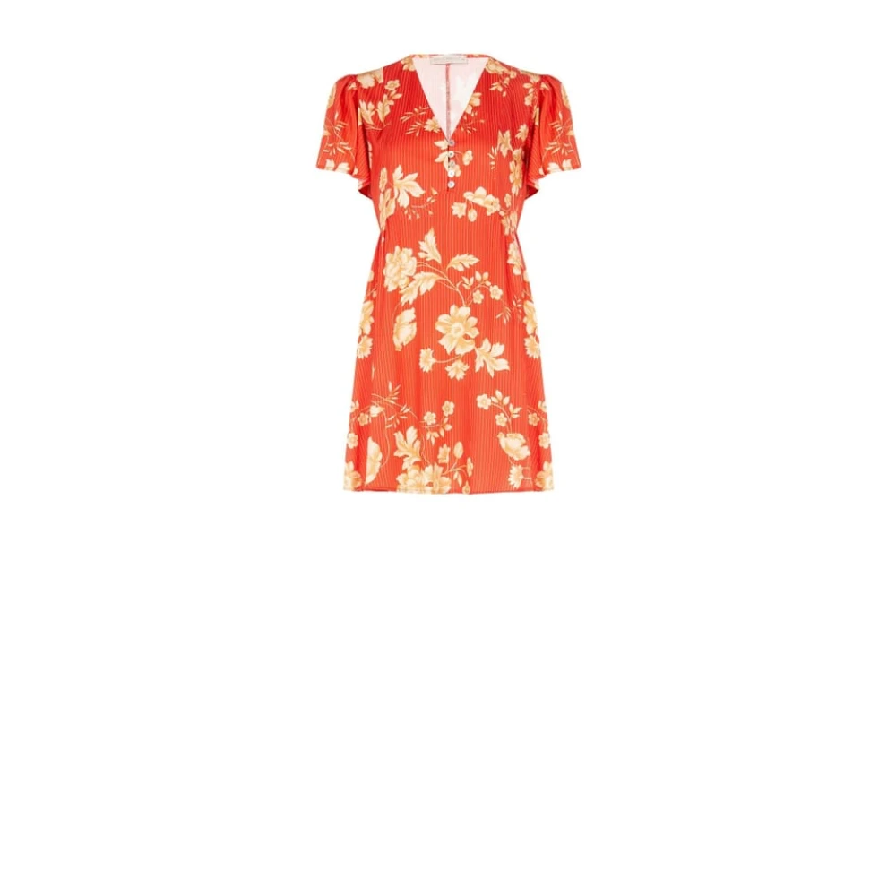RINASCIMENTO Bloemen V-hals Jurk Orange Dames