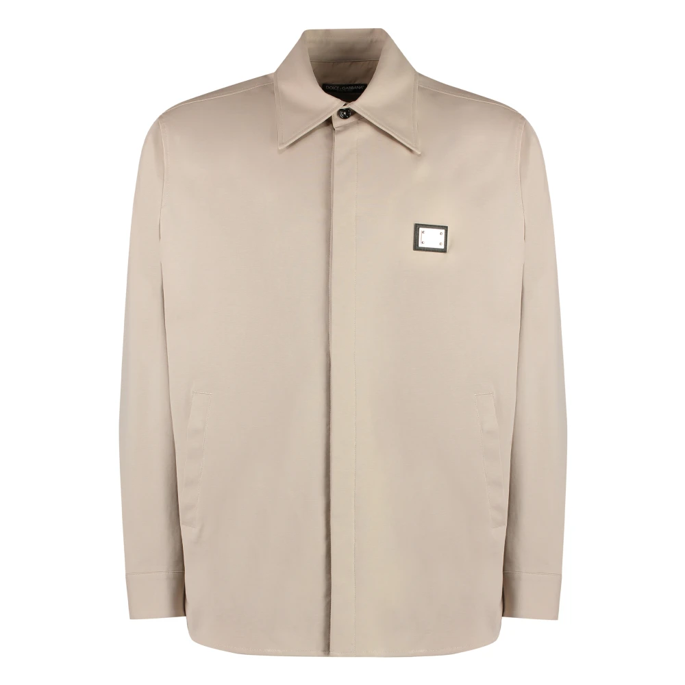 Dolce & Gabbana Uomo Beige - Overshirt In Tessuto Tecnico - Jackets - L