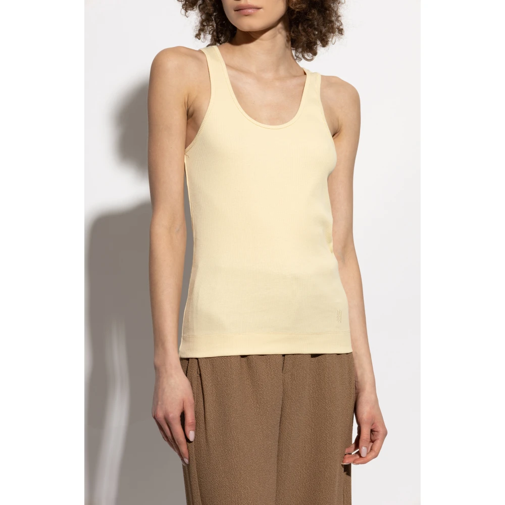 By Malene Birger Geribbelde top Anisa By Herenne Birger Yellow Dames
