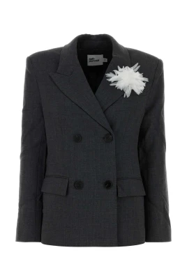 Graphite Twill Oversize Blazer