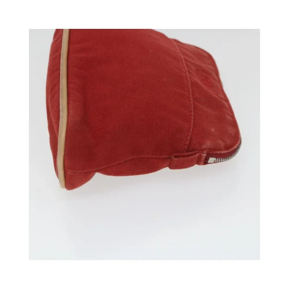 Hermès Vintage Pre-owned Canvas pouches Red Dames