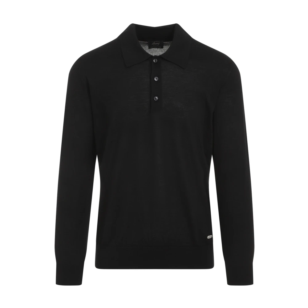 Brioni Zwarte Polo Shirt Black Heren