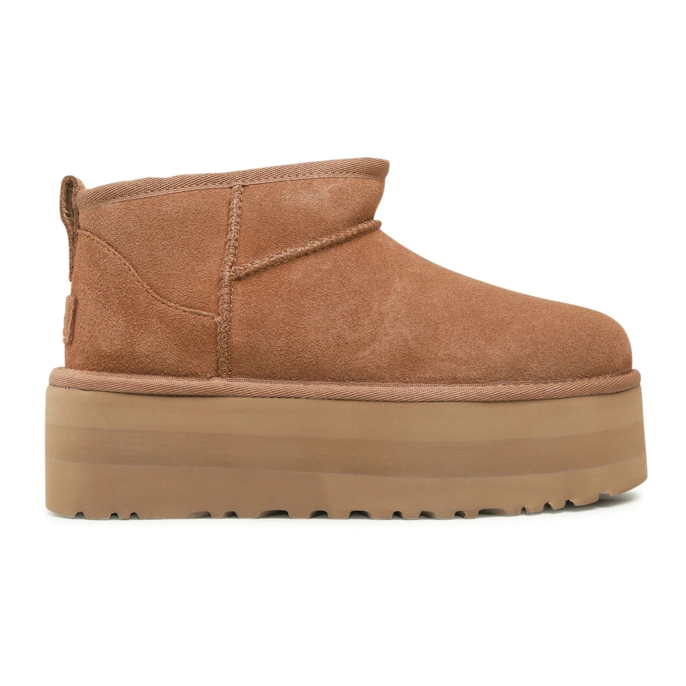 Ugg Donna Marrone Stivale Classic Ultra Mini Platform Castagna Sneakers Marroni Da 1135092-Che Cm - Immagine 3