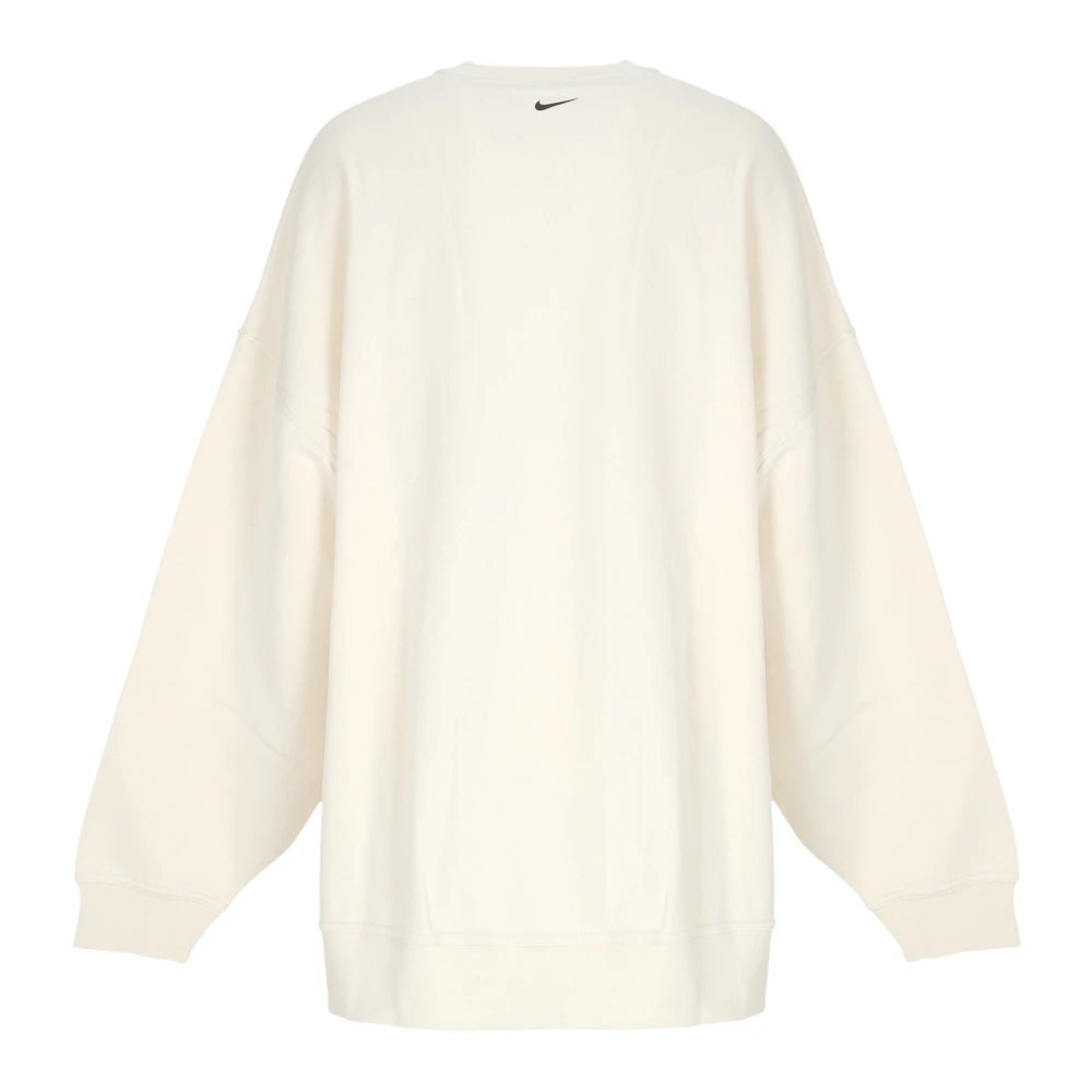 Nike Crewneck Sweatshirt met Groot Logo Beige Dames