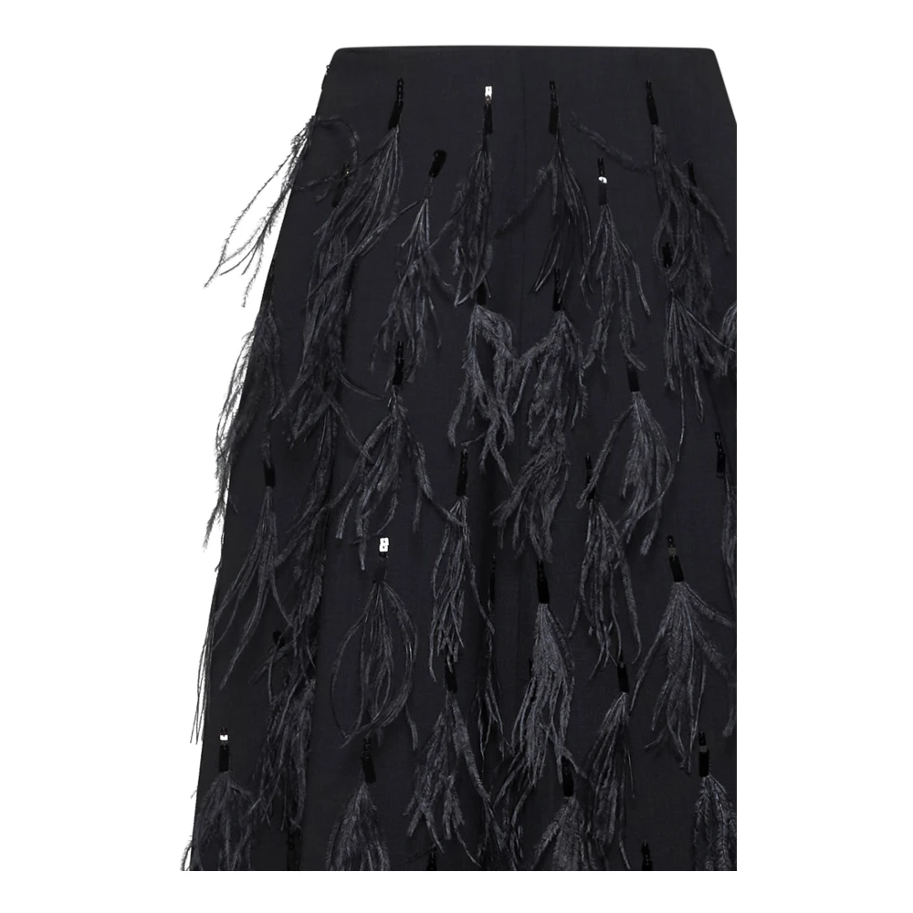 BRUNELLO CUCINELLI Veren Pailletten Midi Rok Antraciet Gray Dames