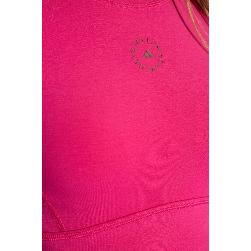 adidas by stella mccartney Cropped top met logo Pink Dames