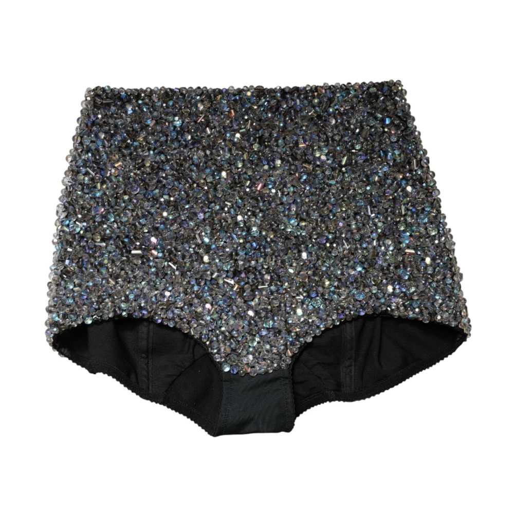 Dolce & Gabbana Women's Multicolor Short Shorts, Xs, Embellished High Waist Hot Trousers Shorts