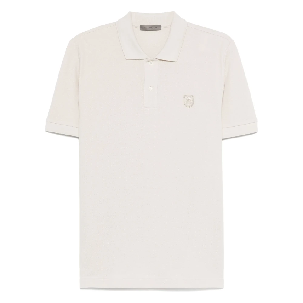 Corneliani Pima Katoen Polo Shirt Beige Heren