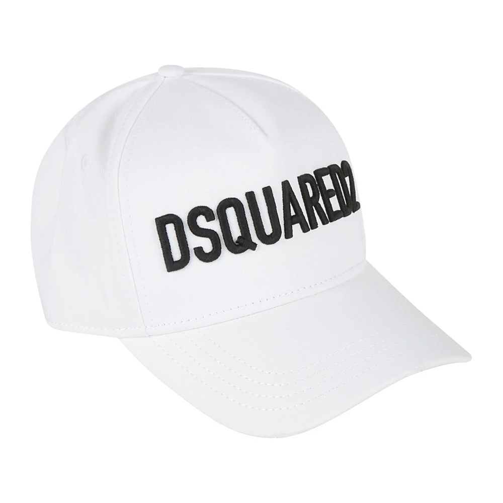 Dsquared2 Gabardine Baseball Cap White Dames