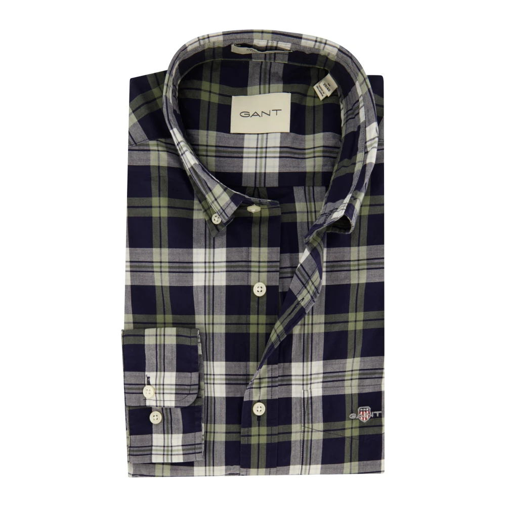 Gant Casual Donkerblauw Overhemd Multicolor Heren