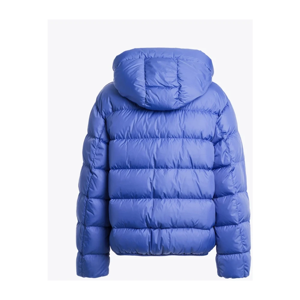 Parajumpers Korte Gewatteerde Hoodie Matte Lijn Blue Dames