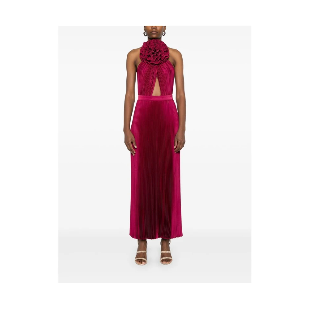 L'idée Bloemenapplicatie Halterjurk Red Dames