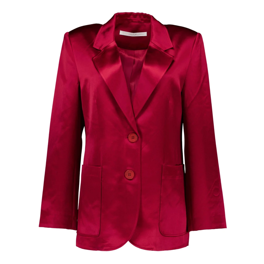 Herzen's Angelegenheit Bordeaux Blazer Tijdloze Elegantie en Verfijnde Stijl Red Dames