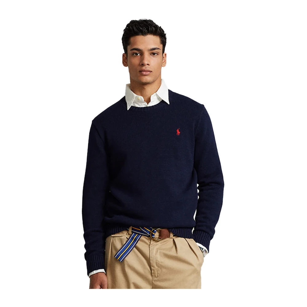 Blå Polo Ralph Lauren Long Sleeve Sweater Genser