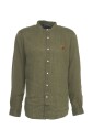 green-mandarin-collar-linen-shirt